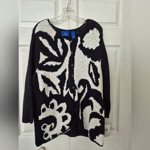 JH Collectibles 3X Cardigan Open Weave 3/4 Sleeve NWT